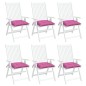 vidaXL Cojines de silla 6 uds tela Oxford rosa 50x50x7 cm