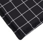 vidaXL Cojín de tumbona tela Oxford a cuadros negro vidaXL Cojín de tumbona tela Oxford a cuadros negro