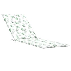 vidaXL Cojín para tumbona tela Oxford estampado de hojas