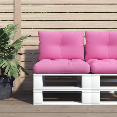 vidaXL Cojines para palés 2 unidades tela Oxford rosa