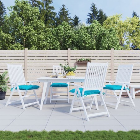 vidaXL Cojines de silla 4 uds tela Oxford turquesa 50x50x7 cm