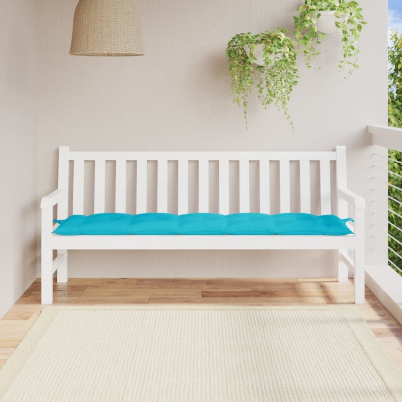 vidaXL Cojín de banco de jardín tela Oxford turquesa 180x50x7 cm
