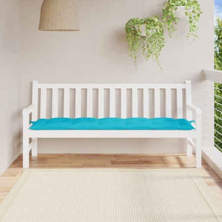 vidaXL Cojín de banco de jardín tela Oxford turquesa 180x50x7 cm
