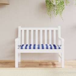 vidaXL Cojín banco jardín tela Oxford a rayas azul y blanco 100x50x7cm