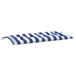 vidaXL Cojín banco jardín tela Oxford a rayas azul y blanco 100x50x7cm