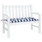 vidaXL Cojín banco jardín tela Oxford a rayas azul y blanco 100x50x7cm vidaXL Cojín banco jardín tela Oxford a rayas azul y blanco 100x50x7cm