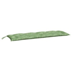 vidaXL Cojín banco de jardín tela Oxford estampado hojas 150x50x7 cm