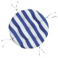 vidaXL Cojín redondo tela Oxford a rayas azul y blanco Ø 60x11 cm vidaXL Cojín redondo tela Oxford a rayas azul y blanco Ø 60x11 cm