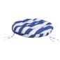 vidaXL Cojín redondo tela Oxford a rayas azul y blanco Ø 60x11 cm vidaXL Cojín redondo tela Oxford a rayas azul y blanco Ø 60x11 cm