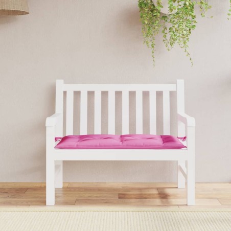 vidaXL Cojín de banco de jardín tela Oxford rosa 100x50x7 cm