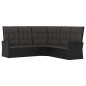 vidaXL Set de muebles de jardín 2 pzas y cojines ratán sintético negro