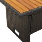 vidaXL Set de muebles de jardín 2 pzas y cojines ratán sintético negro