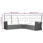 vidaXL Set de muebles de jardín 2 pzas y cojines ratán sintético negro
