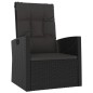 vidaXL Set de muebles de jardín 3 pzas y cojines ratán sintético negro