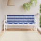 vidaXL Cojines banco de jardín 2 uds tela Oxford azul y blanco a rayas vidaXL Cojines banco de jardín 2 uds tela Oxford azul y blanco a rayas