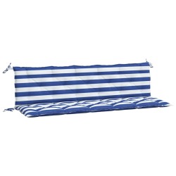 vidaXL Cojines banco de jardín 2 uds tela Oxford azul y blanco a rayas