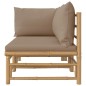 vidaXL Set de muebles de jardín 2 piezas bambú y cojines gris taupe vidaXL Set de muebles de jardín 2 piezas bambú y cojines gris taupe