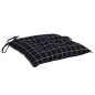 vidaXL Cojines para silla 6 uds tela Oxford a cuadros negro 50x50x7 cm