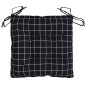 vidaXL Cojines para silla 6 uds tela Oxford a cuadros negro 50x50x7 cm