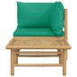 vidaXL Set de muebles de jardín 2 piezas bambú con cojines verde vidaXL Set de muebles de jardín 2 piezas bambú con cojines verde