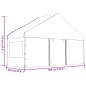 vidaXL Cenador con techo polietileno blanco 5,88x2,23x3,75 m vidaXL Cenador con techo polietileno blanco 5,88x2,23x3,75 m