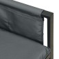 vidaXL Sofá de esquina de jardín acero y textilene gris antracita vidaXL Sofá de esquina de jardín acero y textilene gris antracita