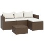 vidaXL Set muebles de jardín ratán sintético marrón vidaXL Set muebles de jardín ratán sintético marrón