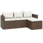 vidaXL Set muebles de jardín ratán sintético marrón vidaXL Set muebles de jardín ratán sintético marrón