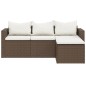 vidaXL Set muebles de jardín ratán sintético marrón vidaXL Set muebles de jardín ratán sintético marrón