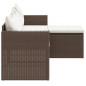 vidaXL Set muebles de jardín ratán sintético marrón vidaXL Set muebles de jardín ratán sintético marrón