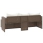 vidaXL Set muebles de jardín ratán sintético marrón vidaXL Set muebles de jardín ratán sintético marrón