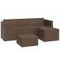 vidaXL Set muebles de jardín ratán sintético marrón vidaXL Set muebles de jardín ratán sintético marrón