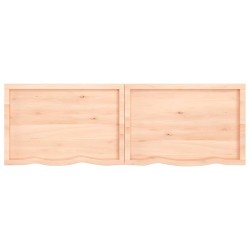 vidaXL Estante de pared madera maciza roble sin tratar 180x60x(2-4) cm