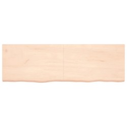 vidaXL Estante de pared madera maciza roble sin tratar 160x50x(2-4) cm