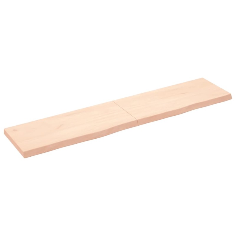 vidaXL Estante de pared madera maciza roble sin tratar 180x40x(2-6) cm vidaXL Estante de pared madera maciza roble sin tratar 180x40x(2-6) cm