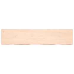 vidaXL Estante de pared madera maciza roble sin tratar 180x40x(2-6) cm