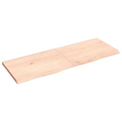 vidaXL Estante de pared madera maciza roble sin tratar 140x50x(2-4) cm