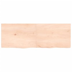vidaXL Estante de pared madera maciza roble sin tratar 140x50x(2-4) cm