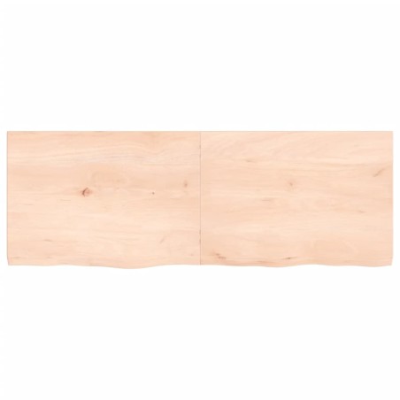 vidaXL Estante de pared madera maciza roble sin tratar 140x50x(2-4) cm