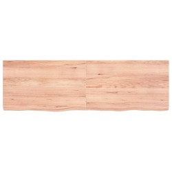 vidaXL Estante pared madera roble tratada marrón claro 160x50x(2-6) cm