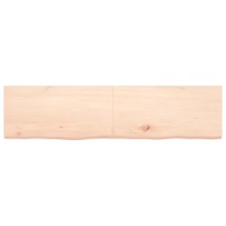 vidaXL Estante de pared madera maciza roble sin tratar 160x40x(2-4) cm
