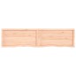 vidaXL Estante de pared madera maciza roble sin tratar 220x50x(2-4) cm vidaXL Estante de pared madera maciza roble sin tratar 220x50x(2-4) cm
