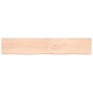 vidaXL Estante de pared madera maciza roble sin tratar 220x40x(2-4) cm