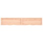 vidaXL Estante de pared madera maciza roble sin tratar 220x40x(2-4) cm