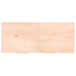 vidaXL Estante de pared madera maciza roble sin tratar 140x60x(2-4) cm