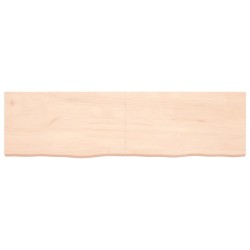 vidaXL Estante de pared madera maciza roble sin tratar 180x50x(2-4) cm