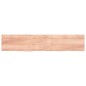 vidaXL Estante pared madera roble tratada marrón claro 200x40x(2-4) cm