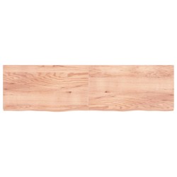 vidaXL Estante pared madera roble tratada marrón claro 220x60x(2-6) cm