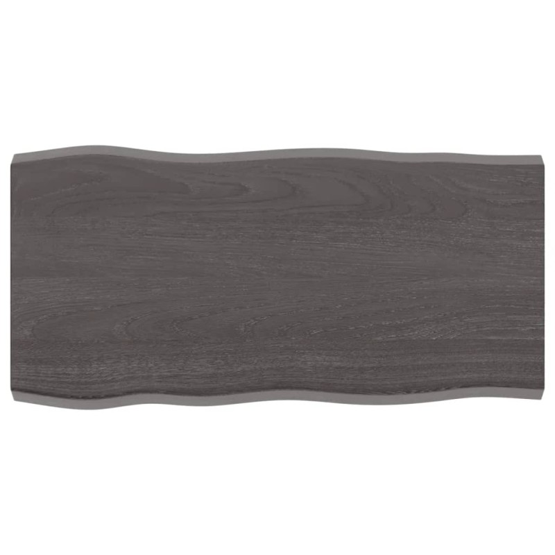 vidaXL Tablero mesa madera tratada borde vivo marrón 80x40x(2-4) cm vidaXL Tablero mesa madera tratada borde vivo marrón 80x40x(2-4) cm