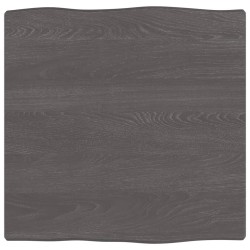 vidaXL Tablero mesa madera tratada roble borde vivo marrón 40x40x2 cm